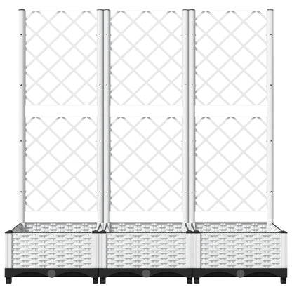 Garden Planter White 120 x 40 x 121.5 cm