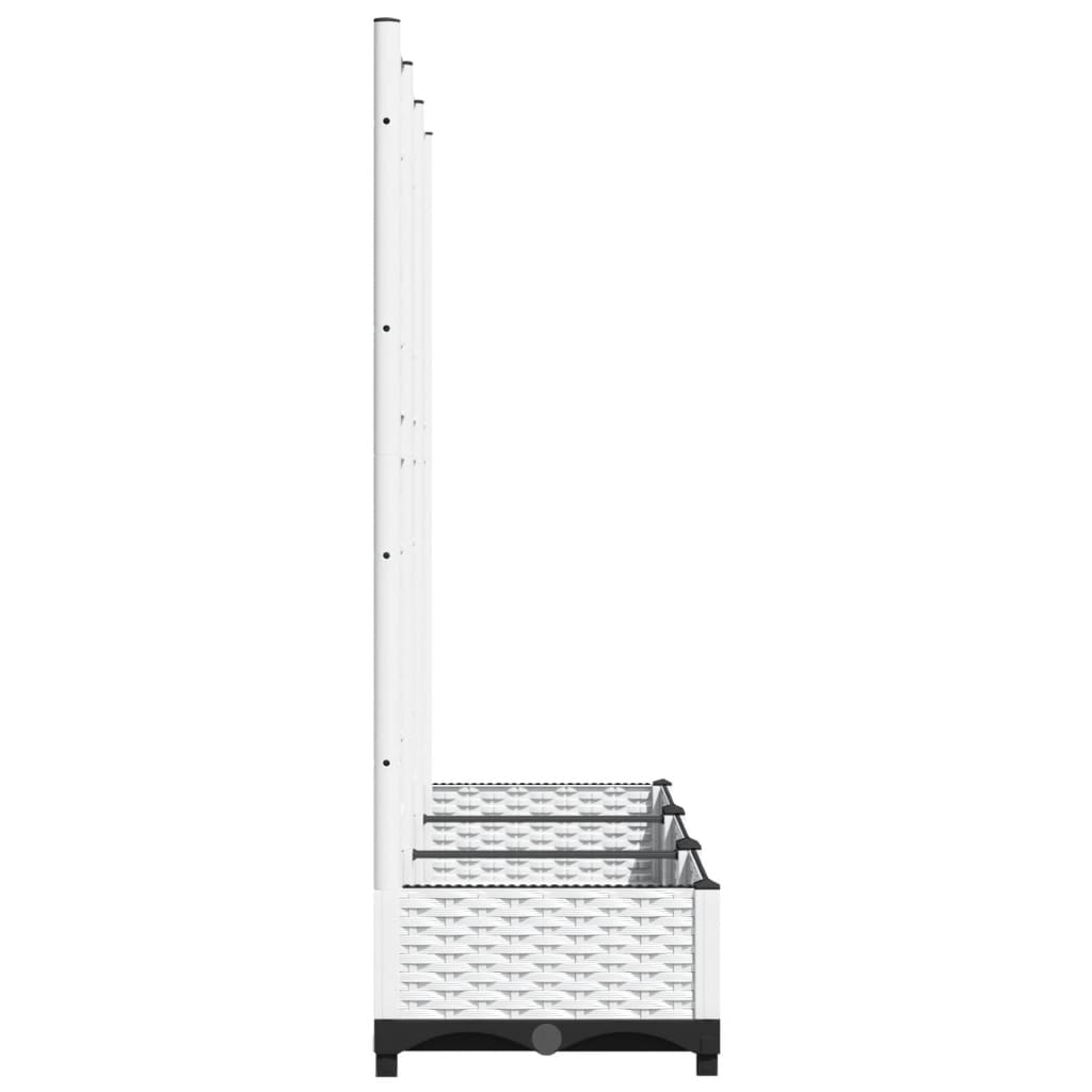 Garden Planter White 120 x 40 x 121.5 cm