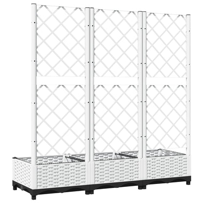 Garden Planter White 120 x 40 x 121.5 cm
