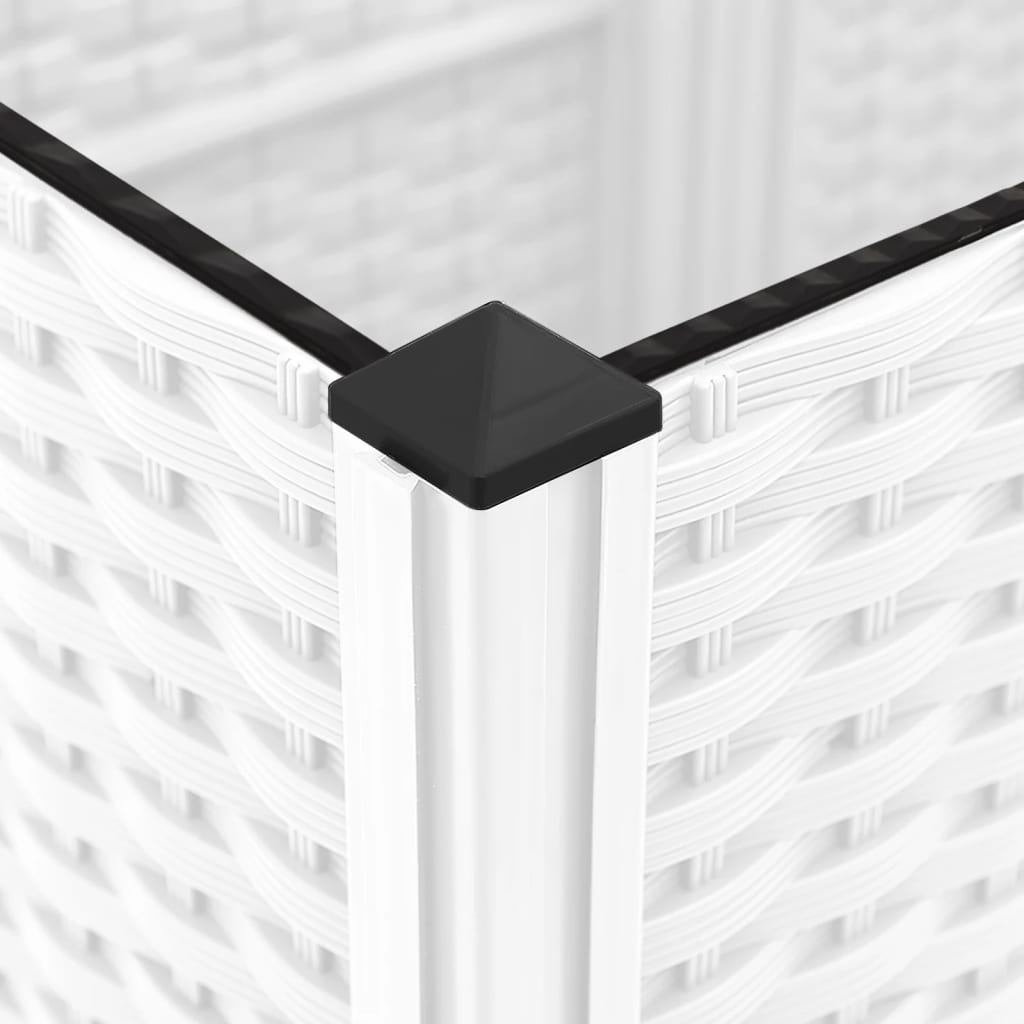 Garden Planter White 120 x 40 x 121.5 cm