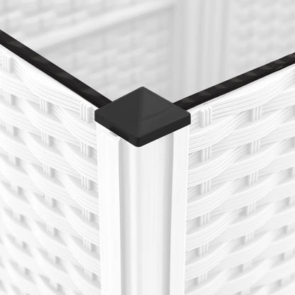 Garden Planter White 120 x 40 x 121.5 cm
