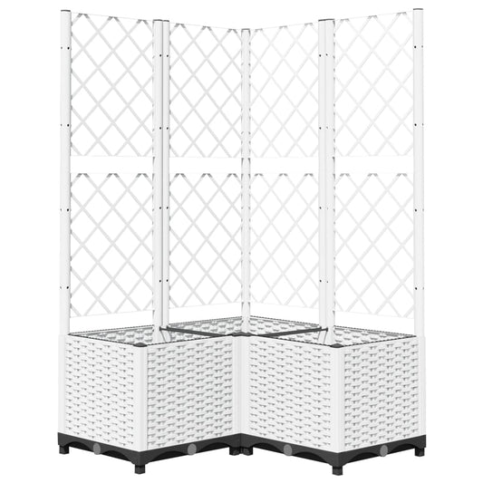 Garden Planter White 80 x 80 x 136 cm