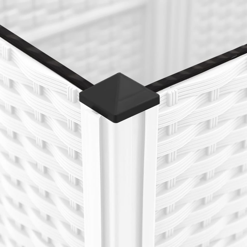 Garden Planter with Trellis White 120x120x121,5 cm PP