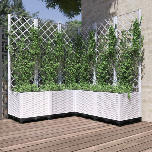 Garden Planter White 120 x 120 x 136 cm