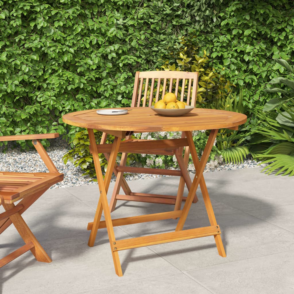 Garden Table | Natural Wood | Solid Acacia wood | Medium | Foldable