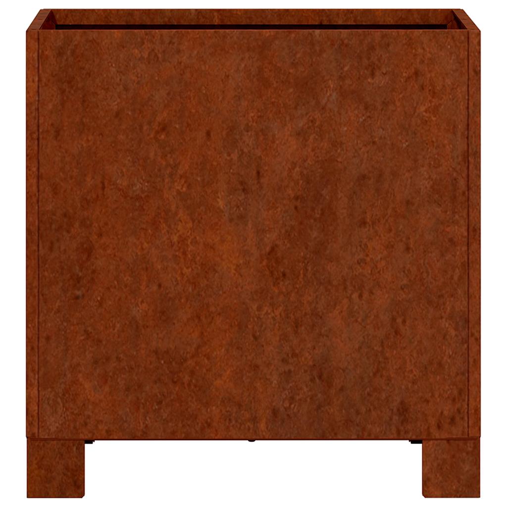 Planters with Legs 2 pcs Rusty 30x30x30 cm Corten Steel
