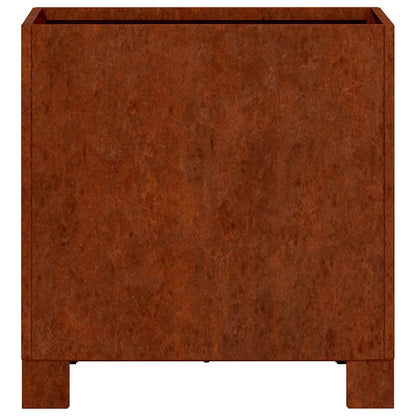 Planters with Legs 2 pcs Rusty 30x30x30 cm Corten Steel