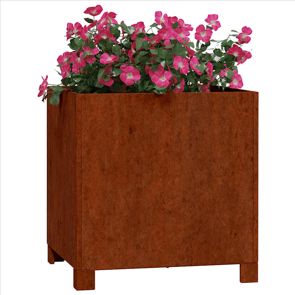 Planter with Legs Rusty 40x40x40 cm Corten Steel