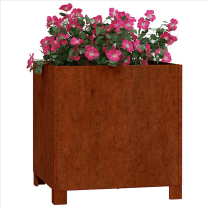 Planter with Legs Rusty 40x40x40 cm Corten Steel