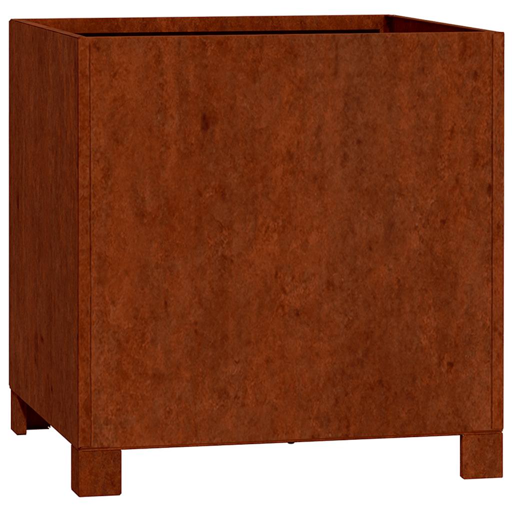 Planters with Legs 2 pcs Rusty 40x40x40 cm Corten Steel