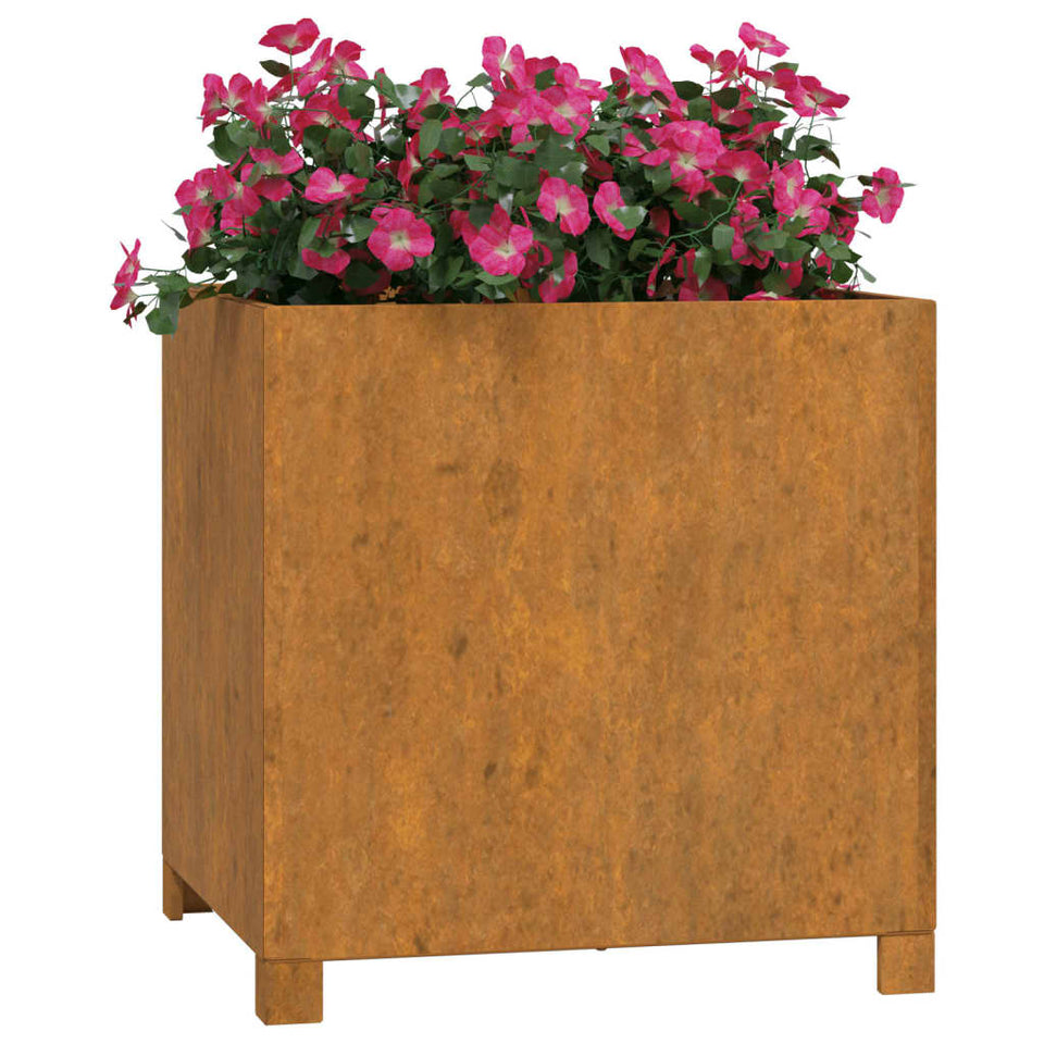 Planter with Legs Rusty 49x47x50 cm Corten Steel