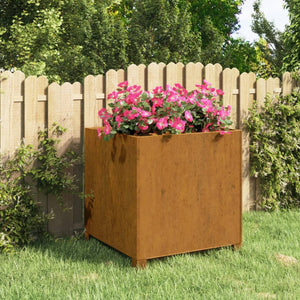 Planter with Legs Rusty 49x47x50 cm Corten Steel