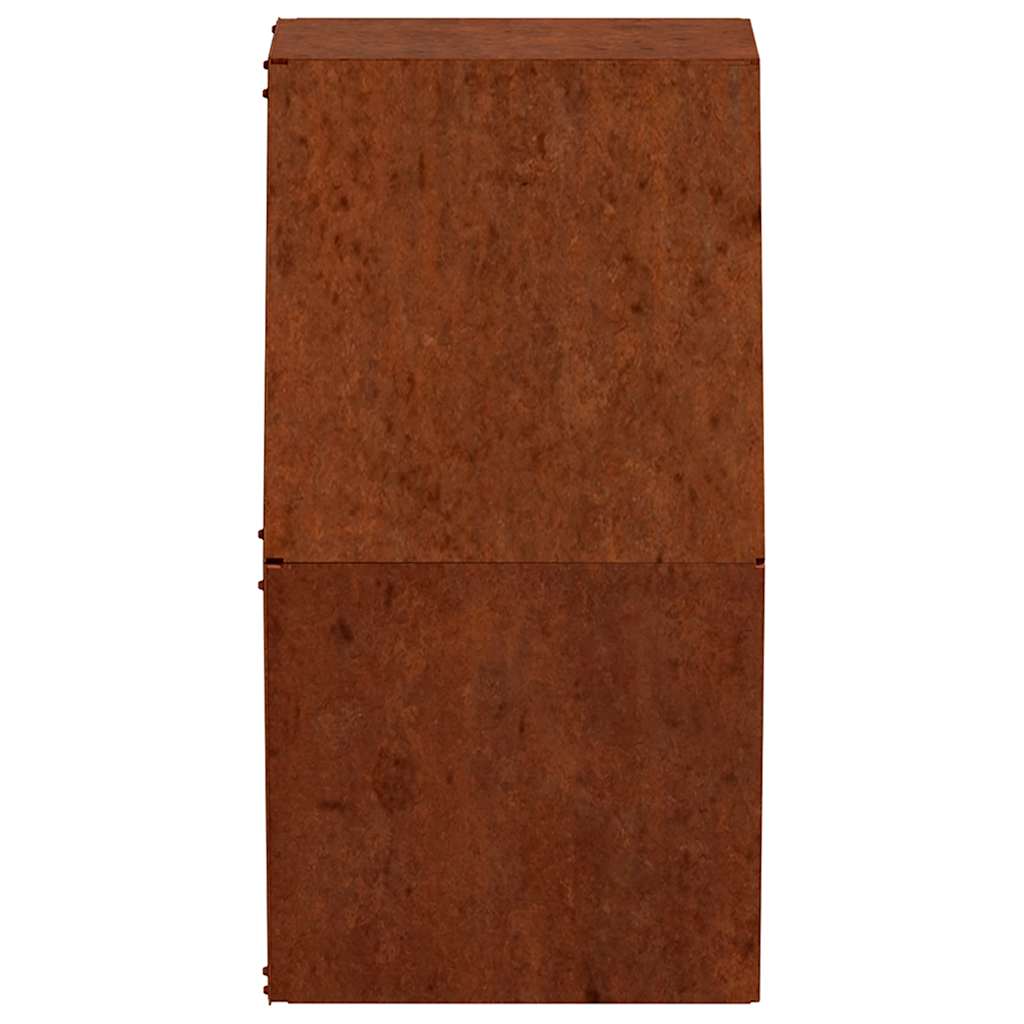 Wall Planter Set of 2 Rusty Corten Steel Medium