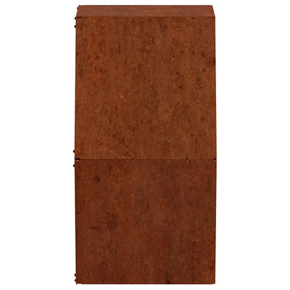 Wall Planter Set of 2 Rusty Corten Steel Medium