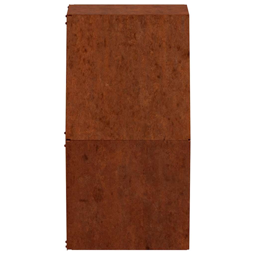 Wall Planter Set of 2 Rusty Corten Steel Medium