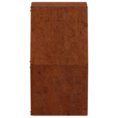Wall Planter Set of 2 Rusty Corten Steel Medium
