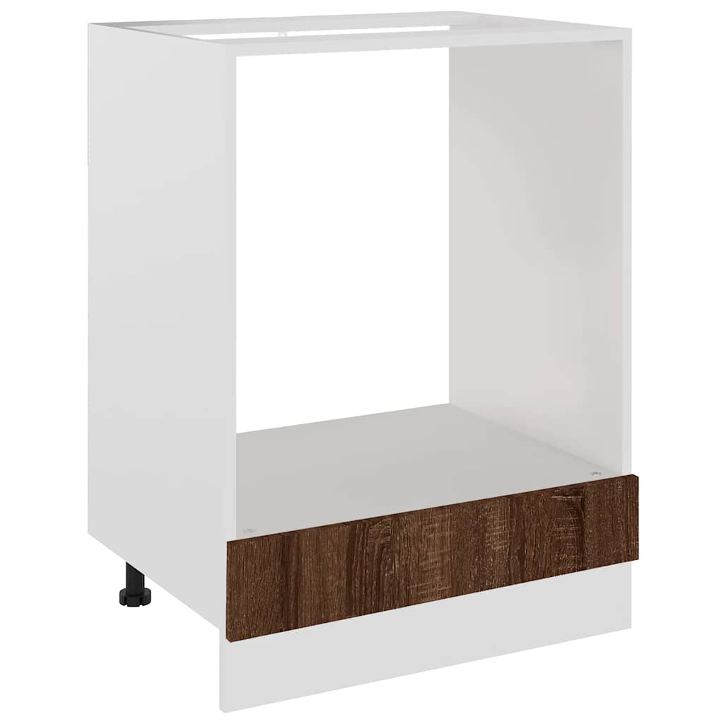 Oven Cabinet Lyon Brown Oak 60x46x81.5 cm Engineered Wood