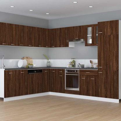 Oven Cabinet Lyon Brown Oak 60x46x81.5 cm Engineered Wood