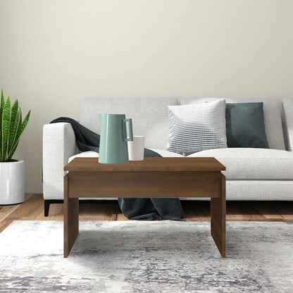 Coffee Table Brown Oak 68x50x38 cm Engineered Wood