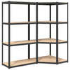 4-Layer Shelves 2 pcs Anthracite Steel&Engineered Wood