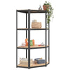 4-Layer Shelves 2 pcs Anthracite Steel&Engineered Wood