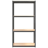 4-Layer Shelves 2 pcs Anthracite Steel&Engineered Wood