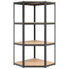 4-Layer Shelves 2 pcs Anthracite Steel&Engineered Wood