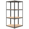 4-Layer Shelves 2 pcs Anthracite Steel&Engineered Wood