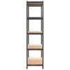5-Layer Shelves 4 pcs Anthracite Steel&Engineered Wood