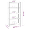 5-Layer Shelves 4 pcs Anthracite Steel&Engineered Wood
