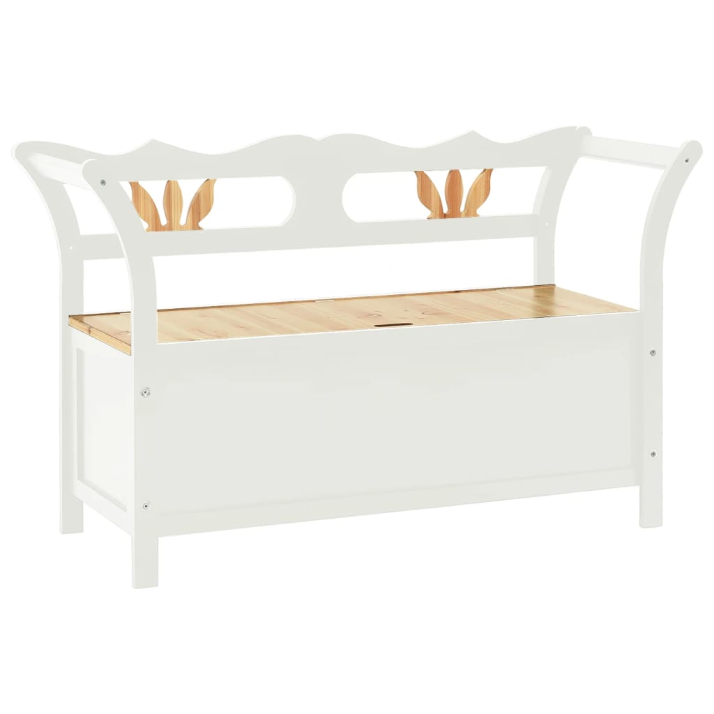 Bench White Solid Fir Wood 42.1 x 17.7 x 29.7 in Bench