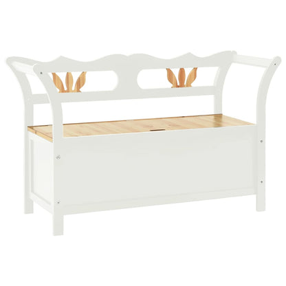 Bench White Solid Fir Wood 42.1 x 17.7 x 29.7 in Bench