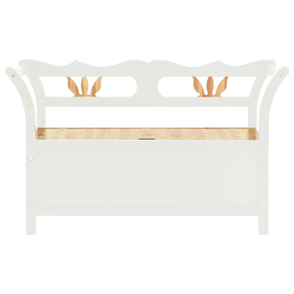 Bench White Solid Fir Wood 42.1 x 17.7 x 29.7 in Bench