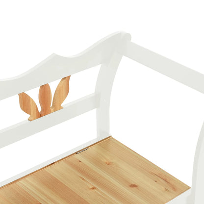 Bench White Solid Fir Wood 42.1 x 17.7 x 29.7 in Bench