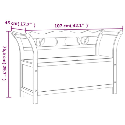 vidaXL Bench Brown Solid fir wood, engineered wood Medium Bench