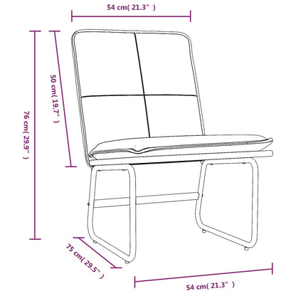 Lounge Chair Cappuccino 54x75x76 cm Faux Leather