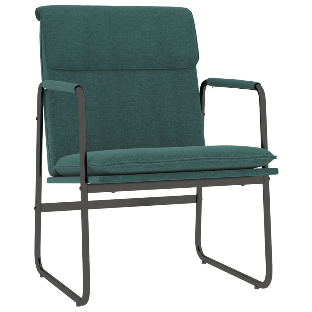 Lounge Chair Dark Green 55x64x80 cm Fabric
