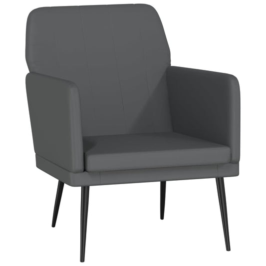 Armchair Grey 61x78x80 cm Faux Leather