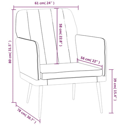 Armchair Cappuccino 61x78x80 cm Faux Leather