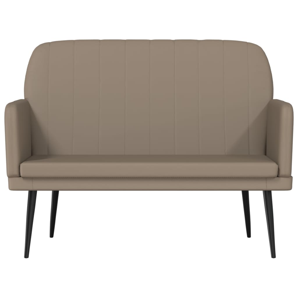 Bench Cappuccino 107x80x81 cm Faux Leather