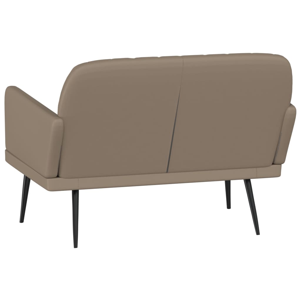 Bench Cappuccino 107x80x81 cm Faux Leather