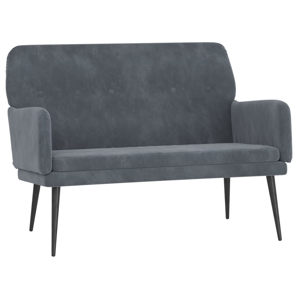 Bench Dark Gray 42.5"x31.1"x31.1" Velvet