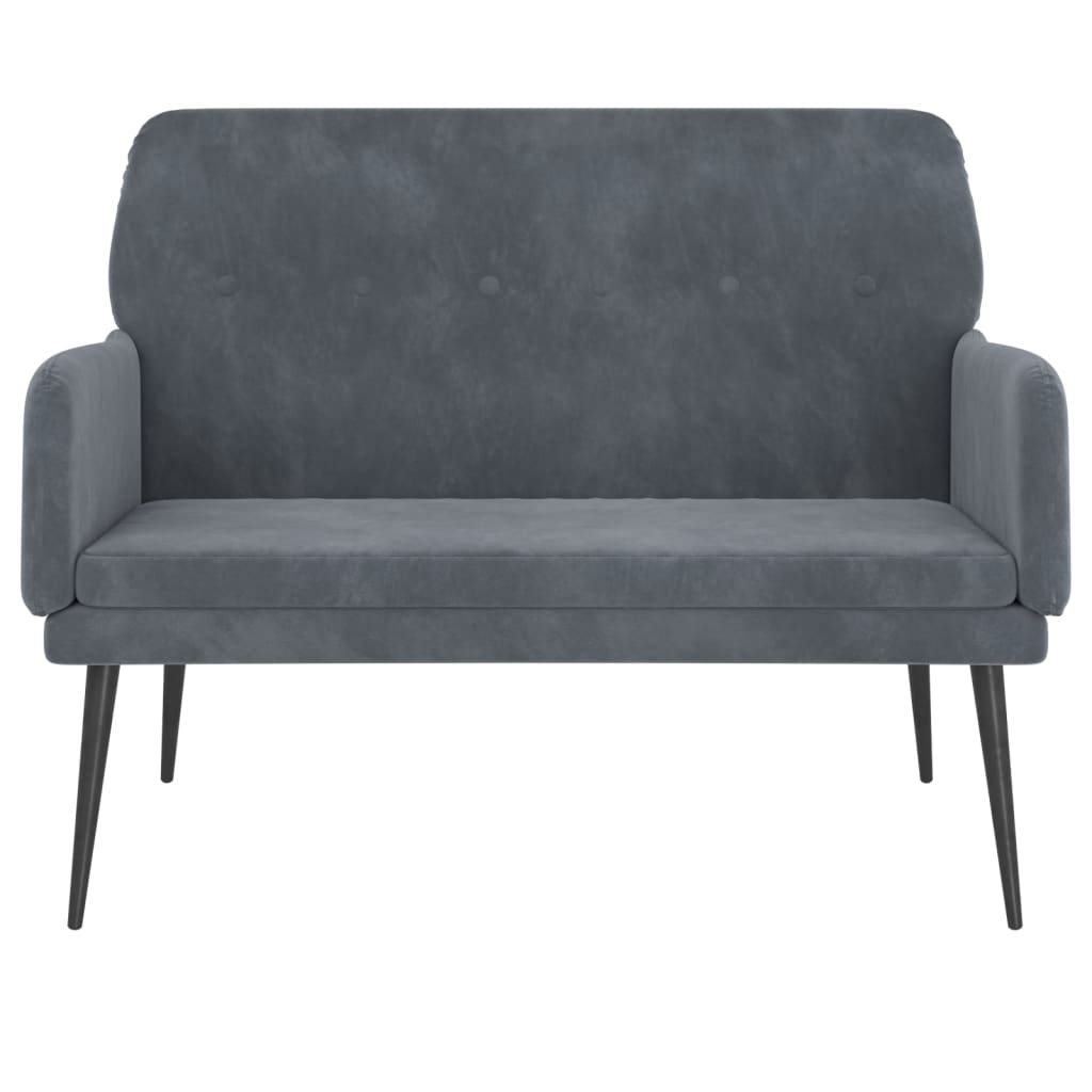 Bench Dark Gray 42.5"x31.1"x31.1" Velvet