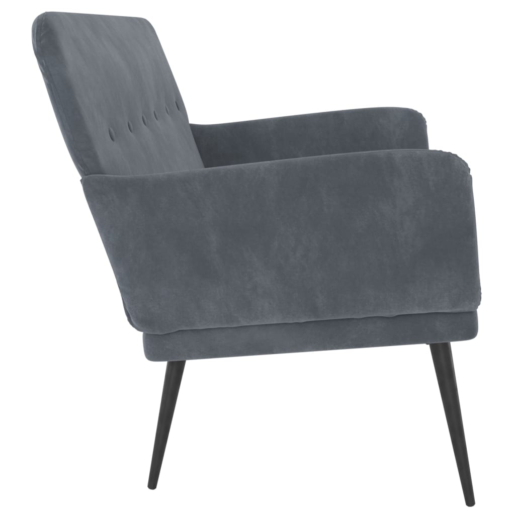 Bench Dark Gray 42.5"x31.1"x31.1" Velvet