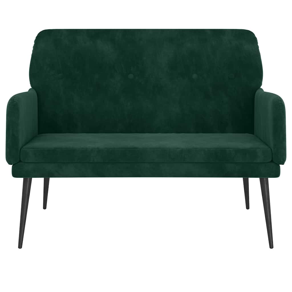 Bench Dark Green 42.5"x31.1"x31.1" Velvet