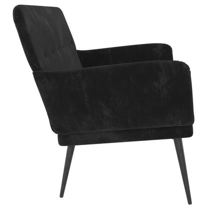 Bench Black 42.5"x31.1"x31.1" Velvet