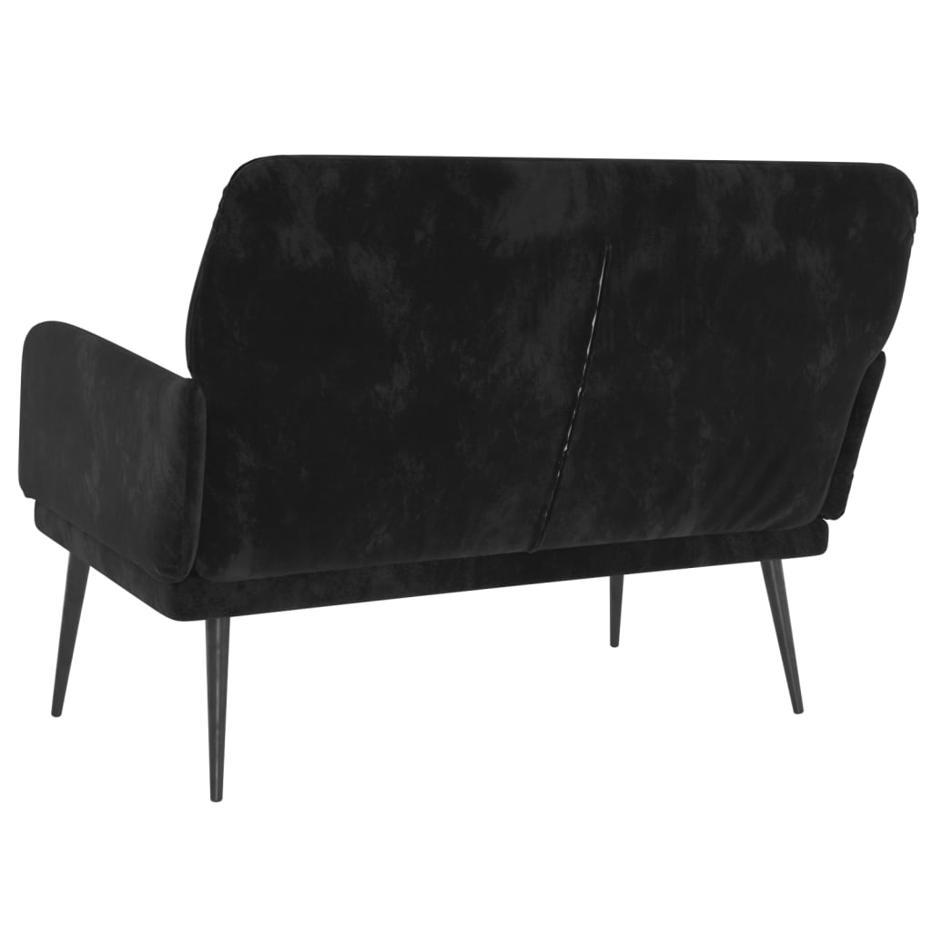 Bench Black 42.5"x31.1"x31.1" Velvet