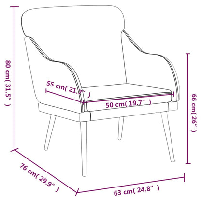 Armchair Wine Red 63x76x80 cm Faux Leather