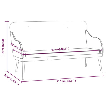 Bench Wine Red 110x76x80 cm Faux Leather