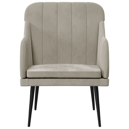 Armchair Light Gray 24.8"x29.9"x31.5" Velvet